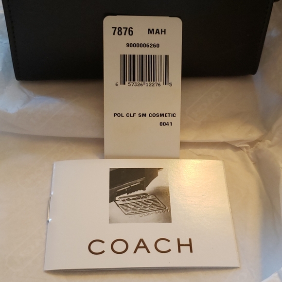 Vintage Coach Mahogany cosmetic case BNWT - Picture 9 of 11